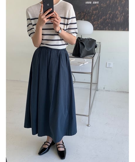 cotton volume skirt/2color