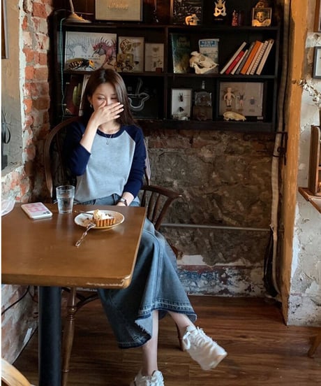 simple raglan long-T/2color(ネコポス)