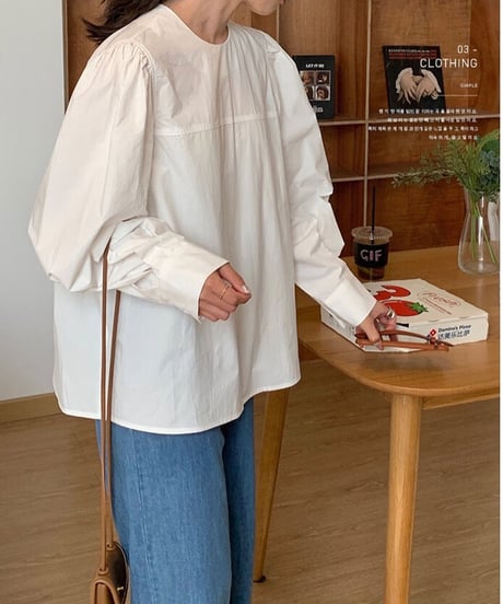 [OUTLET]volume sleeve blouse/3color