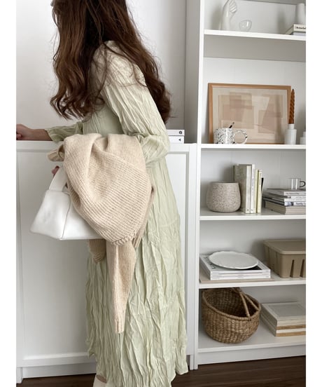 wrinkle chiffon one-piece/3color