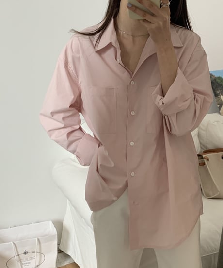 [OUTLET]double pocket color shirt/5color