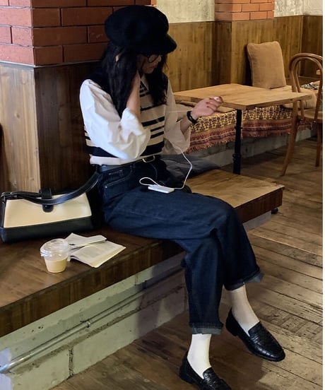 indigo straight denim