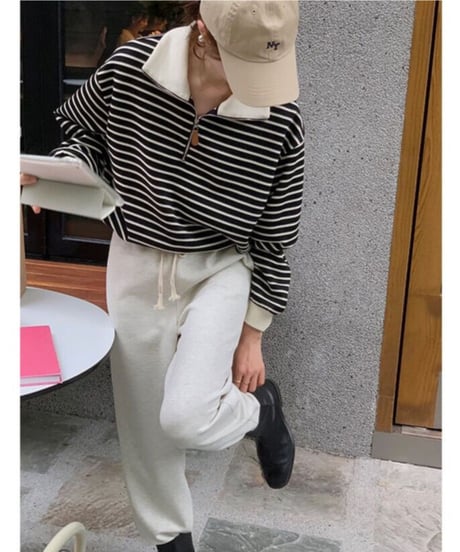 border zip up trainer/2color