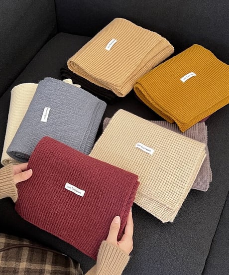 simple rib muffler/9color