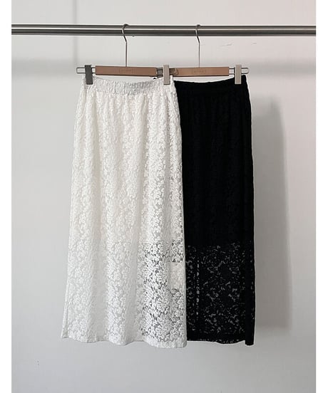 lace long skirt/2color