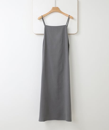 back shirring camisole dress/2color