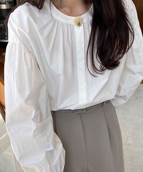 gather cotton blouse/3color