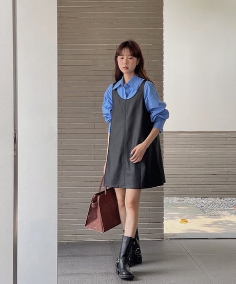 eco leather jumper skirt