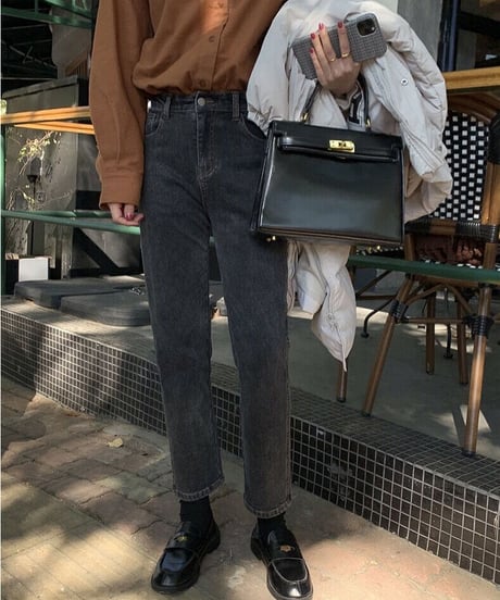 cropped black slim denim