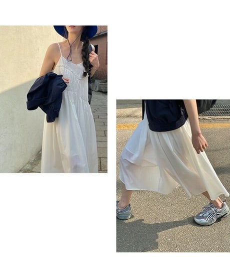 shirring design camisole OP