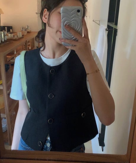 classic short vest tops