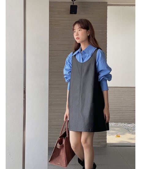 eco leather jumper skirt