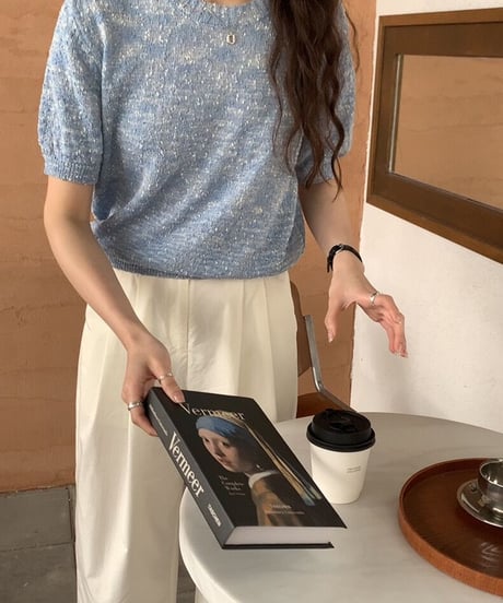 marble summer knit Tee/2color(ネコポス)