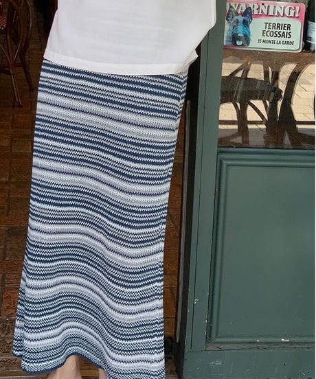 summer jaquad long skirt/2color