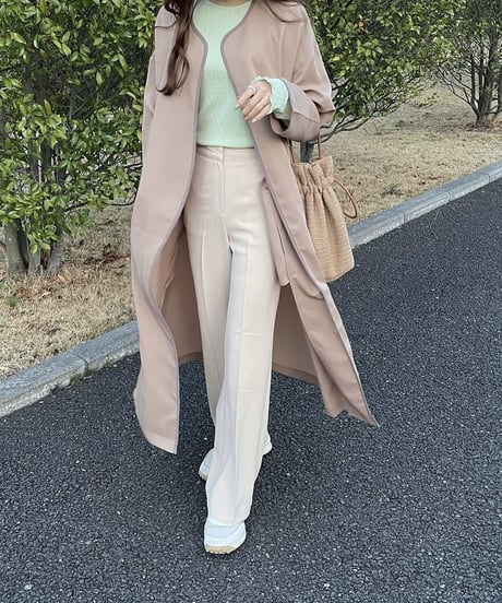[OUTLET]piping long gown/2color