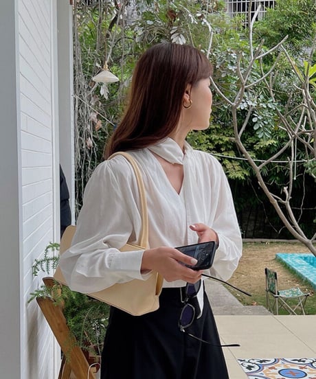 scarf design blouse/2color