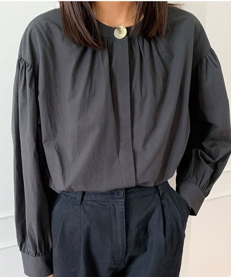 gather cotton blouse/3color