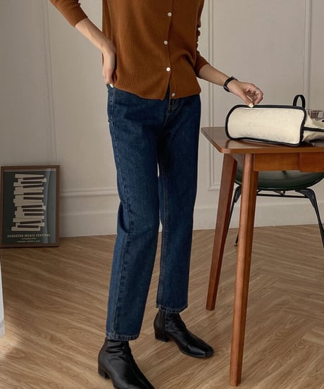cropped straight denim