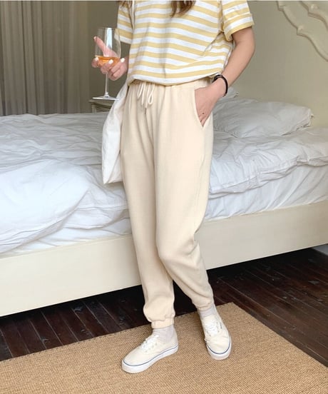 [OUTLET]waffle jogger pants/2color