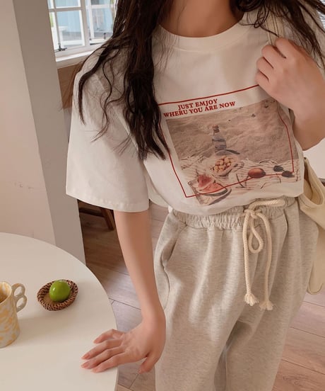 photo print T-shirt/2color(ネコポス)