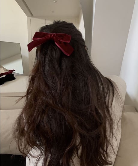 ribbon hair clip/2color(ネコポス)