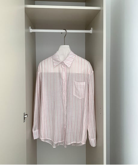sheer stripe shirt/3color(ネコポス)
