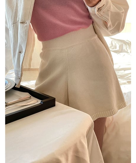 knit short pants/3color