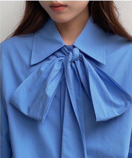 big ribbon shirt/2color