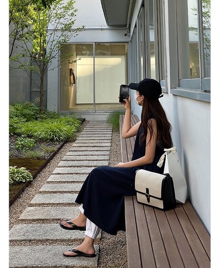 back butoon one-piece/2color