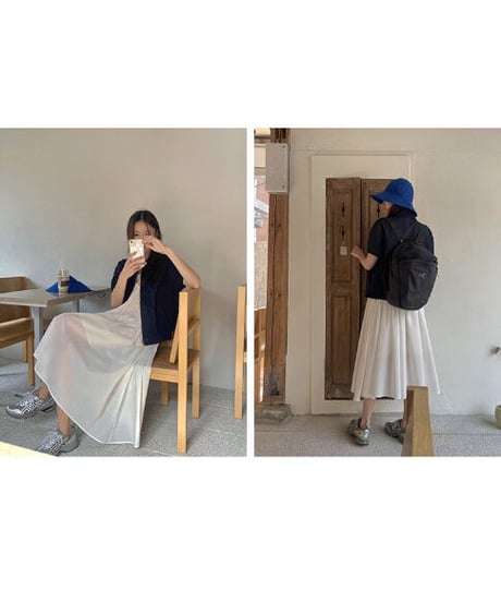 half sleeve blouson/2color