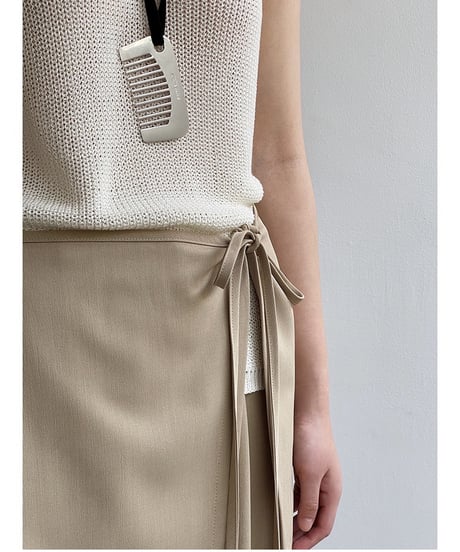 2way wrap layer slacks/2color