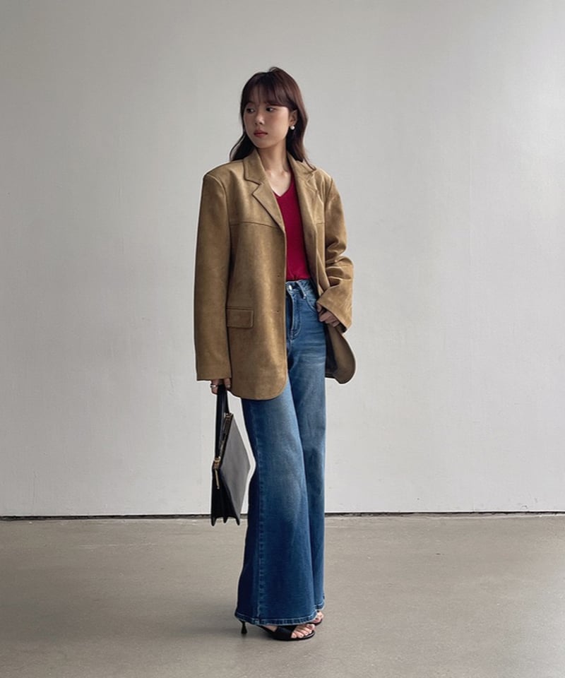 suède tailored jacket | as.style