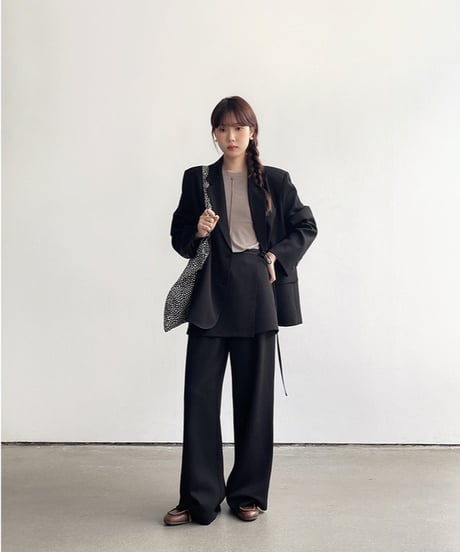 2way wrap layer slacks/2color