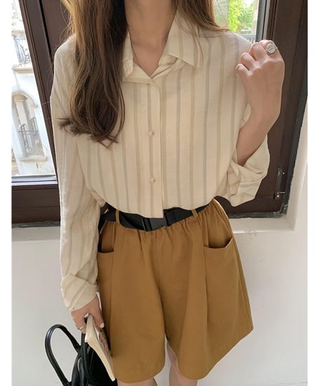 half work pants & belt/3color