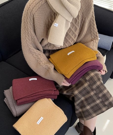 simple rib muffler/9color