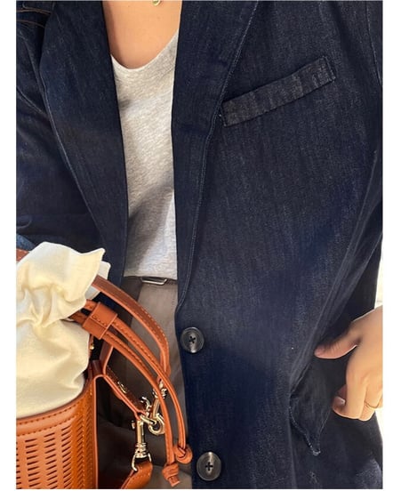 [OUTLET]denim tailored jacket