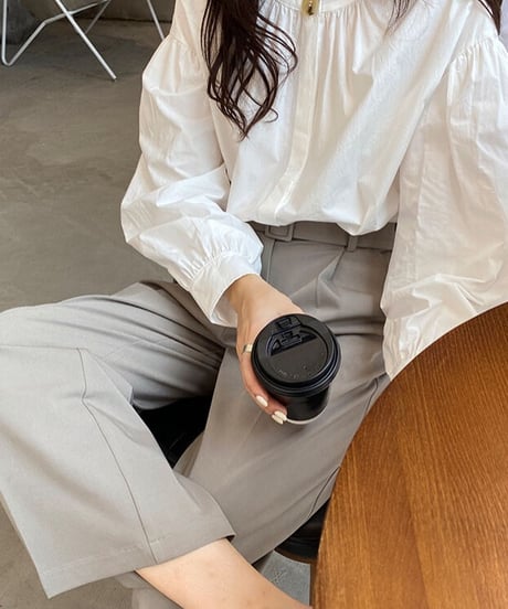 gather cotton blouse/3color