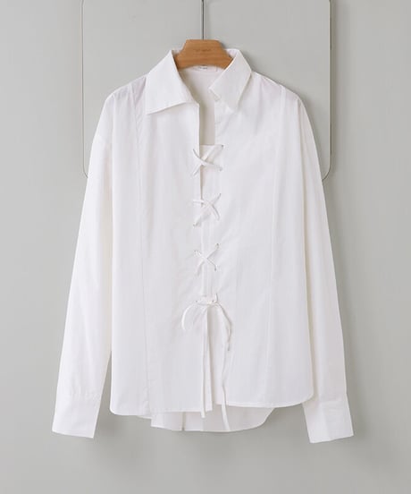 lace up design shirt/2color