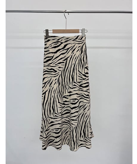 zebra long skirt