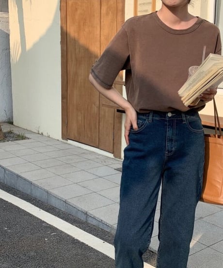 vintage simple loose tee/3color