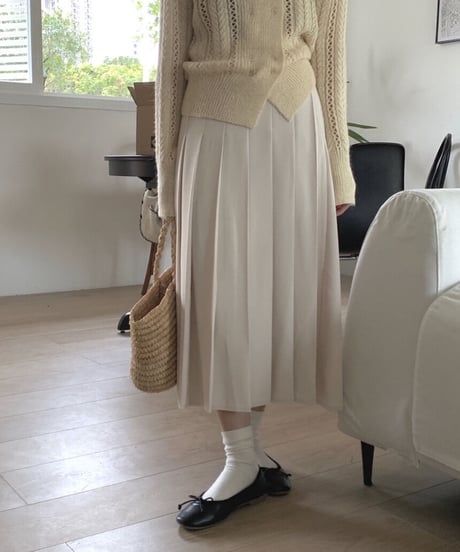 box pleats skirt/2color