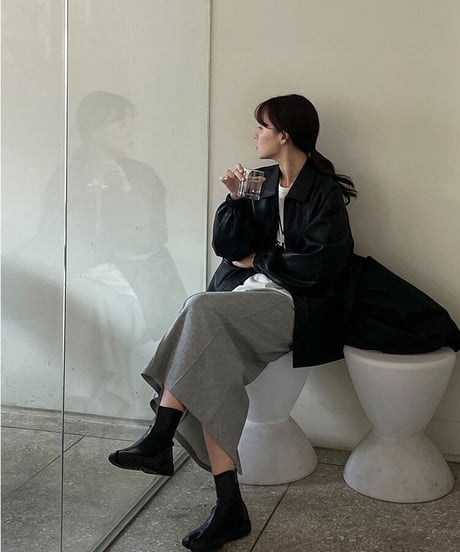 sweat long skirt /5color