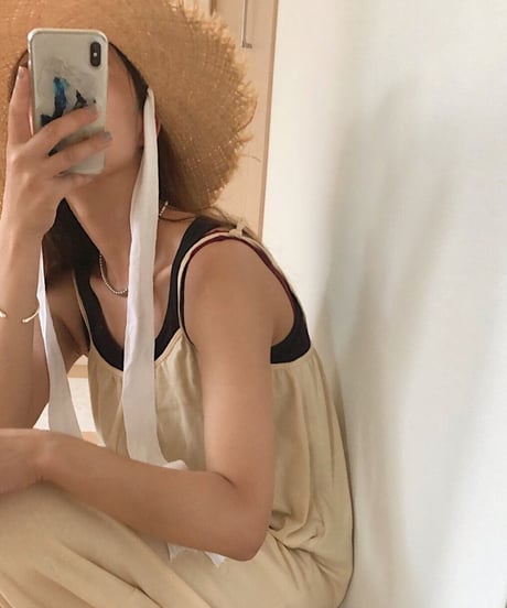 ribbon summer hat/3color