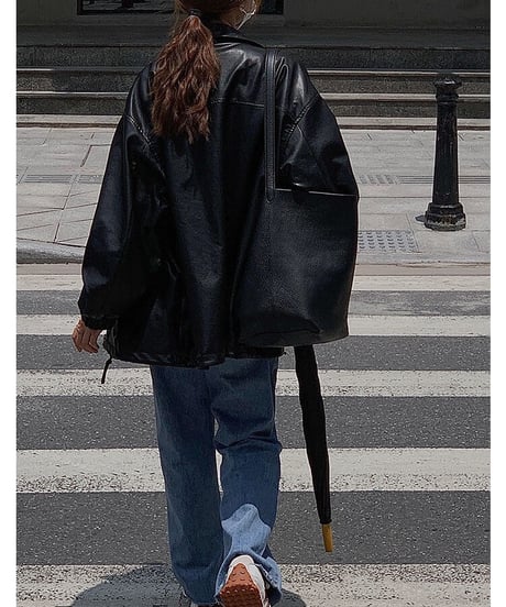 eco leather blouson/3color