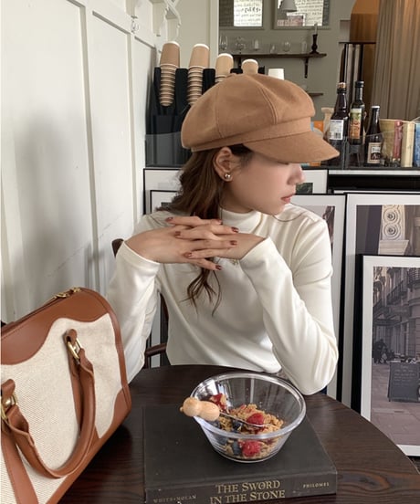 fleece high neck tops/2color
