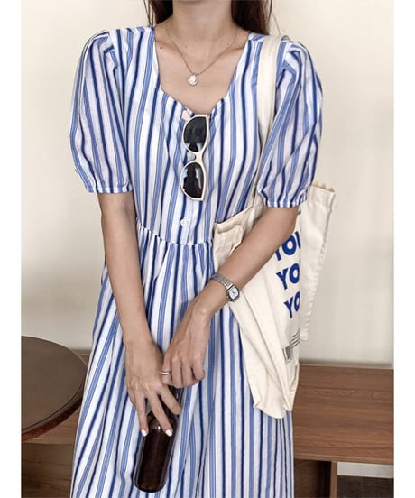[OUTLET]random stripe OP/2color