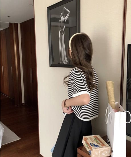 border half sleeve cardigan(ネコポス)