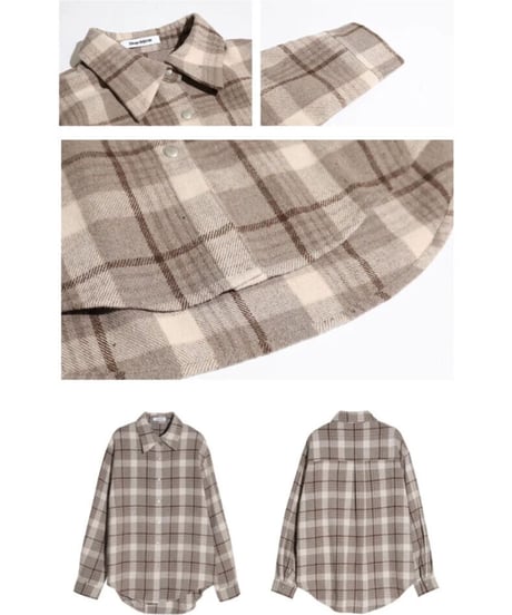 check flannel shirt/2color