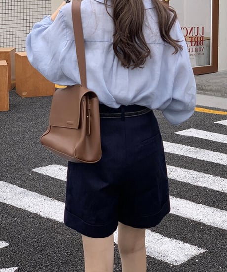 cotton linen half pants/3color