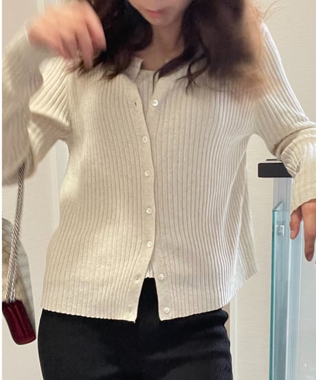 [OUTLET]rib ensemble like tops/2color